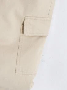Jeans informales para niños jóvenes de estilo callejero con corte holgado, pierna recta, borde colorido contrastante y un diseño versátil de ropa de trabajo