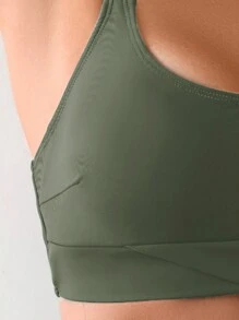 Swim Basics Summer Beach Women Solid Color Spaghetti Strap Bikini Set