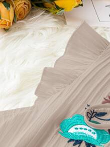 Breezaya Chemise d'été bohème sans manches grande taille avec bretelles, design de broderie florale pour blouse de voyage en vacances
