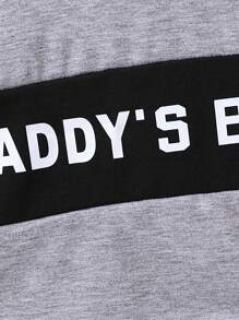 Conjunto de camiseta de manga corta y pantalones cortos para bebé niño en verano, casual y con estampado de letras