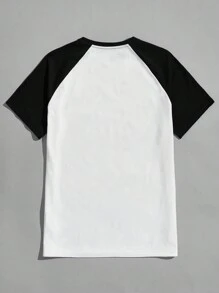 Manfinity VCAY Maglietta estiva casual da uomo con manica raglan a maglia a girocollo e maniche corte