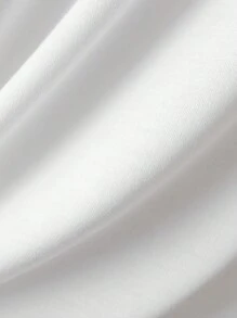 Aesthetic Post Loose Men Slogan Đồ họa tương phản Cổ áo trễ vai Áo sơ mi Polo - trắng - Xem 3
