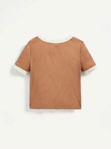 Cozy Pixies Baby Boy Snug Fit Color Block Round Neck Short Sleeve Top And Casual Shorts Homewear Set Of 4 Pieces Matching Set - Green - View 8