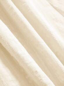 Cozy Pixies Soft Round Neck Cardigan For Baby Girl With Ruffled Detail And Puff Sleeves - Apricot - View 5