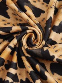 Slaydiva Sexy Leopard Print Sleeveless Bodycon Spaghetti Strap Dress-E - Multicolor - View 5