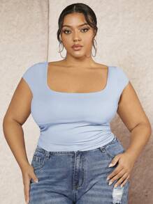 SHEIN BAE Plus Size Przerwa wiosenna Tanie ubrania Letnie koszule damskie Letnie topy