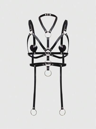 Women Fashionable Metallic-Color Hollow Out Lingerie With Tassel Nipple Pasties/Pair