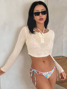 DAZY Women See-Through Fashionable Spring/Summer Cover Up For Daily Wear Sheer