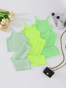 Multicolor Candy Themed Baby Girl Outfit Set - Multicolor - View 1
