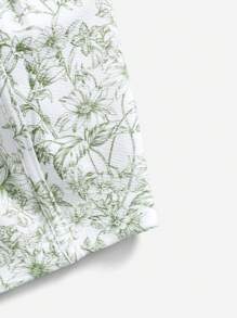 Soleia Áo nữ Dải chun Hoa Tất cả trên in Boho - màu xanh lá - Xem 4