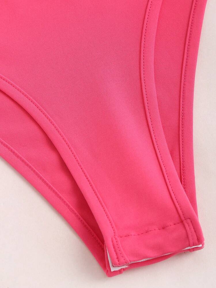 Ladies Hollow Out Pleated Bandeau Bodysuit