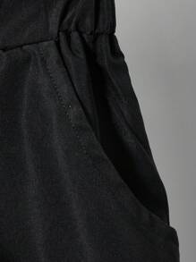 Vacaura Teen Boy Summer Casual Set Short Sleeve Letter Print Tee And Pants With Drawstring Waistband - White - View 5