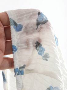 DAZY Camisa para mujer de manga corta con hombros descubiertos, manga abullonada y bajo asimétrico, para atuendos de crucero. Crop Top para mujer.