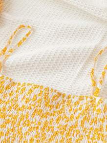 Soleia Women's Vacation, Easter, Graduation, Wedding Party, Lunch, Garden Afternoon Tea Casual Romantic Country Style Cute Ditsy Floral Print Cami Elastic Waist Flowy Dress,Pastel Dresses For Women - Multicolor - View 2