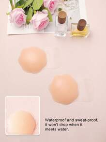 Plus Size Silicone Breast Petals For Wedding Dress Anti-Slip Push Up Sticky Nipple Cover With Floral Shape