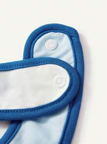 1pc Embroidered Heart Mother's Day Soft & Comfortable Baby Hat With 1 Bib And 2 Pairs Of Gloves - Blue - View 6