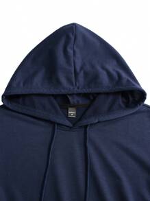 Manfinity Homme Men Summer Daily Wear Plain Hoodie And Shorts Set