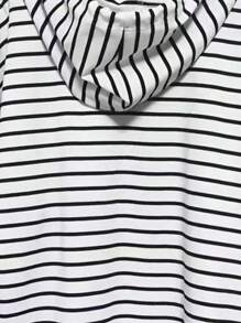 INAWLY Sudadera con capucha grande de talla para mujeres con rayas, hombro caído, manga larga holgada para primavera y otoño