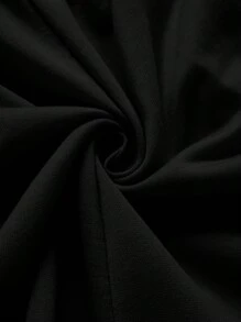 INAWLY 輕鬆2入組女士修身短袖圓領T恤和短褲，夏季印有字母圖案 - 黑色 - 查看 3