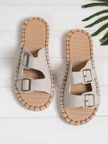 Dép đế bệt ngoài trời thoải mái và sành điệu dành cho nữ - Màu be - Xem 3