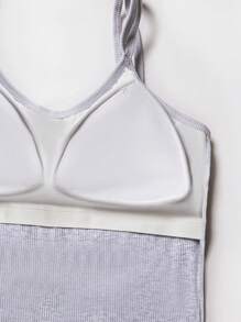 Frauen Sommer Einfarbig Geraffte Doppelschulterriemen Basic Camisole