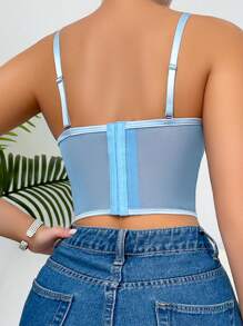 Sujetador con aros para mujer - Azul - Ver 2