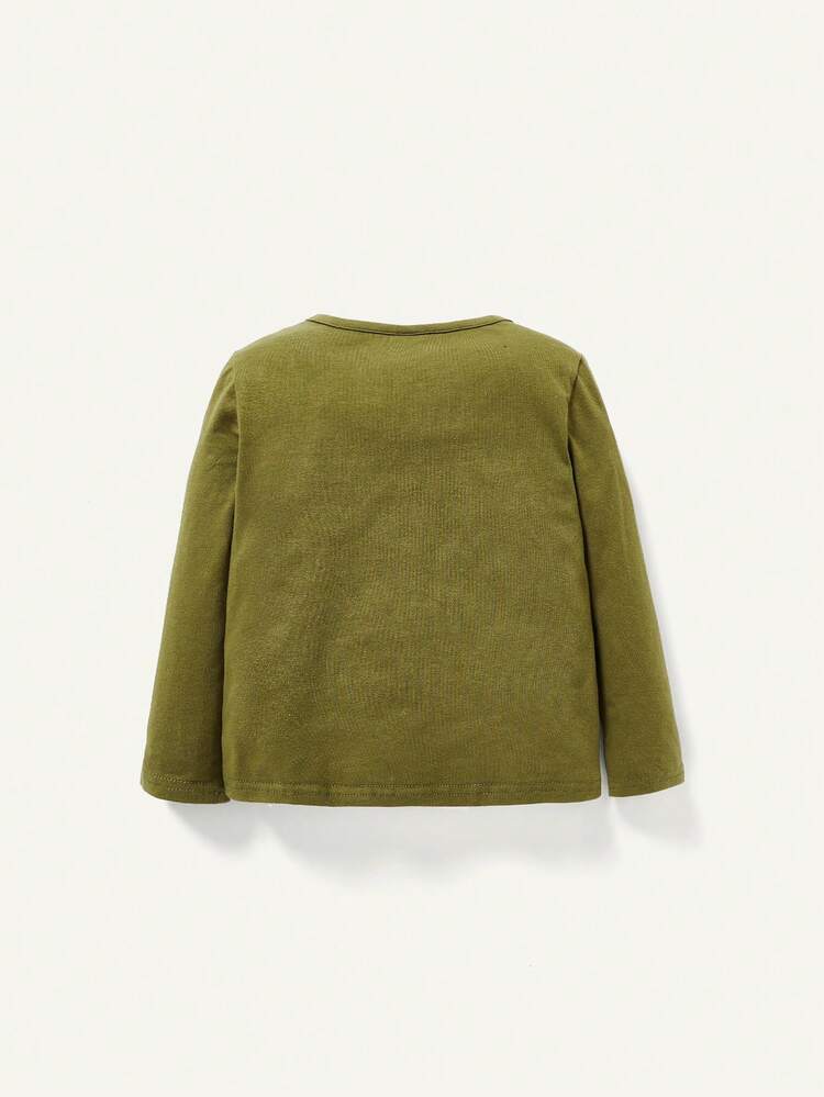 Baby Boy 2pcs Striped Print Pocket Patched Tee