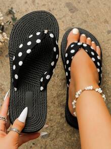 Women Summer Fashion Elegant Classic Anti-Slip Outdoor Beach Leopard Print Sandals - Black - View 1