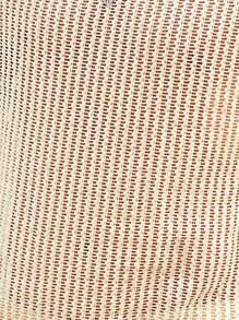 Manfinity BRENVOR 男士休闲镂空纹理时尚纯色圆领无袖背心，适合度假、男友礼物 - 白色 - 查看 4