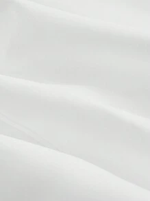 SHEIN MOD White Cute Vintage Women Short Puff Sleeve Summer Dress With Bow,White Graduation Dress,Business Casual Woman