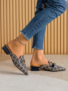 Fall/Winter Women Flat Shoes Pointed Toe Closed Toe Slippers Slippers Mules Valentines - Multicolor - View 7