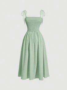 SHEIN MOD Summer Casual Solid Color Sleeveless Dress