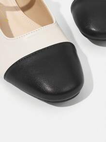 CUCCOO DOLLMOD 2024 New Spring And Summer Women's Flat Shoes With Sweet Bow,, Buckle Strap And Open Heel In European And American Style - Black and White - View 7