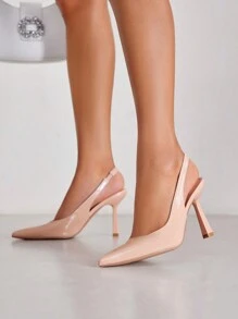 CUCCOO BIZCHIC Fashionable Classic High-Heeled Pumps For Women, Closed Toe At Front And Open At Back For Spring And Summer Vacation Shoes Summer Elegant Basics Business Casual Business Chic Spring Shoes Spring Break Easter