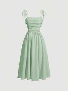 SHEIN MOD Summer Casual Solid Color Sleeveless Dress