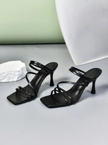 Women\ High-Heeled Sandals, Black High-Heeled Sandals, Fashionable And Versatile Open-Toed, Sexy High-Heeled Sandals For Women To Wear Outdoors