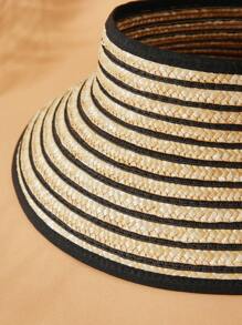 SHEIN VCAY 1pc Women's Basic Weaved Straw Hat, Suitable For Picnics, Beach & Vacation