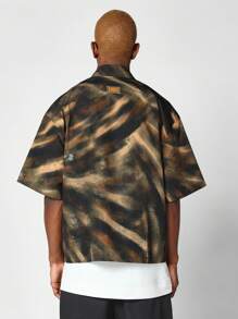 SUMWON Boxy Fit Shirt With All Over Print - Yellow - View 2