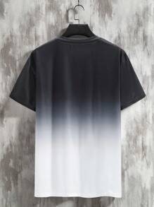 Manfinity Homme Men Ombre Letter Graphic Tee - Multicolor - View 2