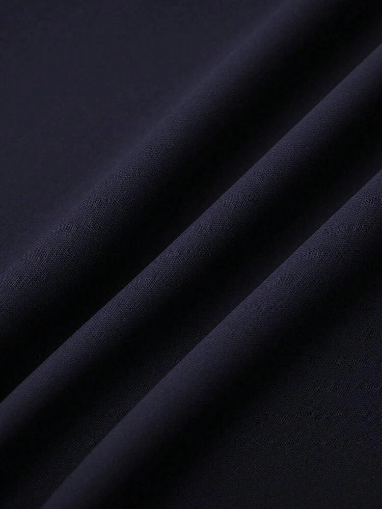 Plus Size Asymmetrical Neckline Dress With Hidden Pockets