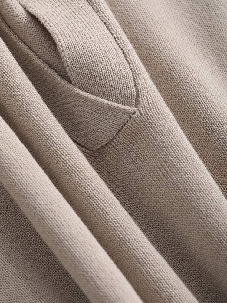 Solid Color Short Sleeve Polo Collar Loose Women Knitted Top Summer