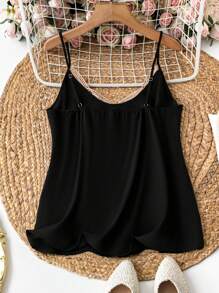 DreamSkyne Camiseta de tirantes finos con escote en V y talla grande, Blusa con estampado gráfico para salir, Blusas para mujer