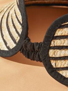 SHEIN VCAY 1pc Women's Basic Weaved Straw Hat, Suitable For Picnics, Beach & Vacation