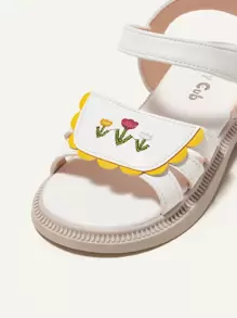 Cozy Pixies Fashionable & Versatile Baby/Toddler Comfortable Anti-Slip Flat Sandals With Countryside Style - White - View 6