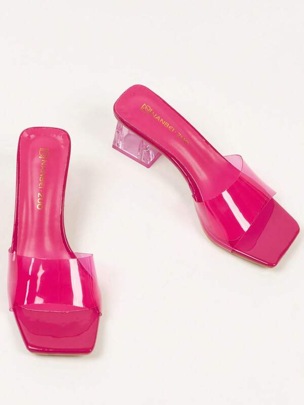 Women Pink Asymmetrical Heel High Heel Sandals For Wedding/Party, Glass Heel,Apricot Toe,Cutout Style, 2024 New Spring/Summer Collection,French Stylish Platform High Heel Sandals For Music Festival, Elegant And Lady High Heel Sandals On Special Offer