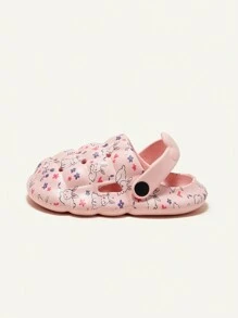 Cozy Pixies 1 Par Zapatos De Cuna Para Bebé Con Estampado De Conejo De Dibujos Animados Y Divertidos Para Niñas, Zapatillas Adorables, Zapatos De Jardín, Para Uso Casual Diario En Todas Las Estaciones