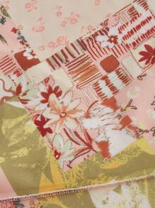 SHEIN MOD Women Allover Printed Spaghetti Strap Dress, Suitable For Summer - Apricot - View 3