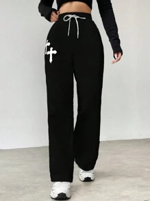 SHEIN Unity Quần lót nữ in hình đơn giản - màu đen - Xem 3