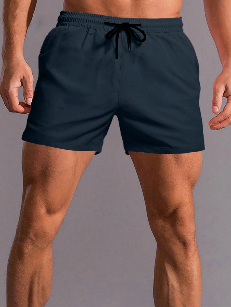 Manfinity Homme Men Casual Drawstring Summer Shorts - Navy Blue - View 1