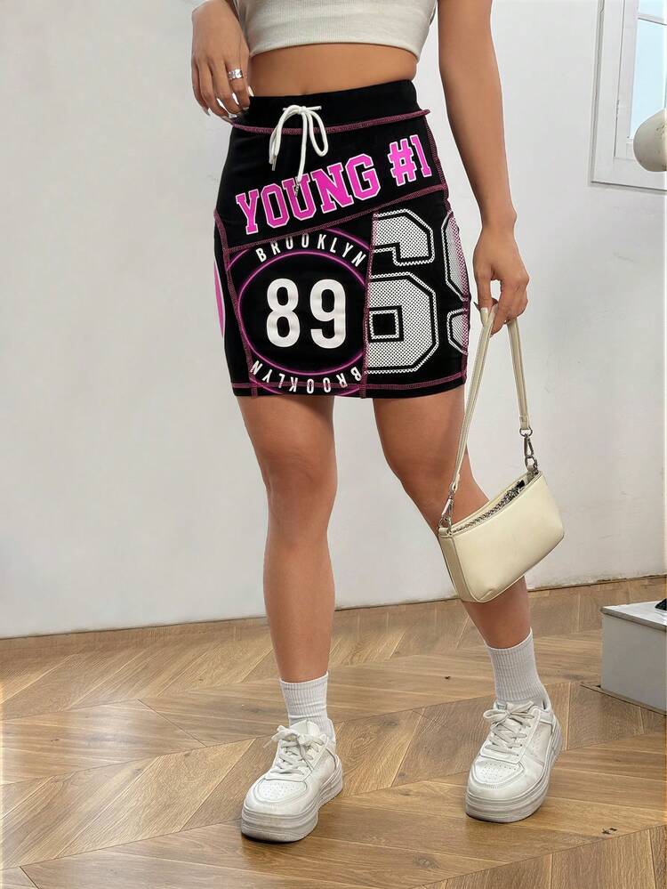 Patchwork Printed Women Skirt